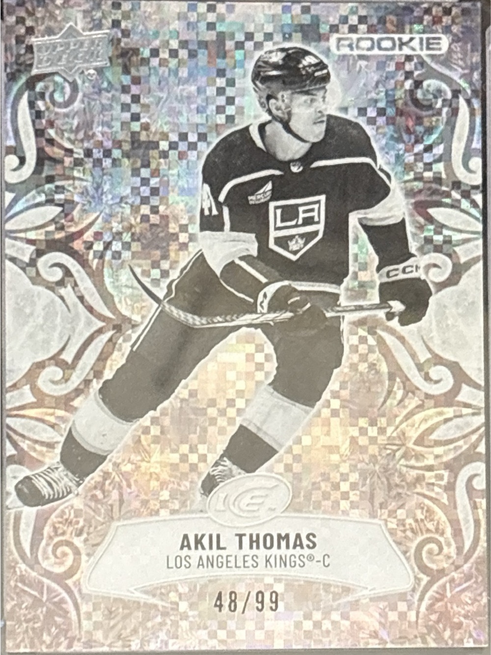 Upper Deck Akil Thomas Los Angeles Kings Rookie Trading Card LE 48/99